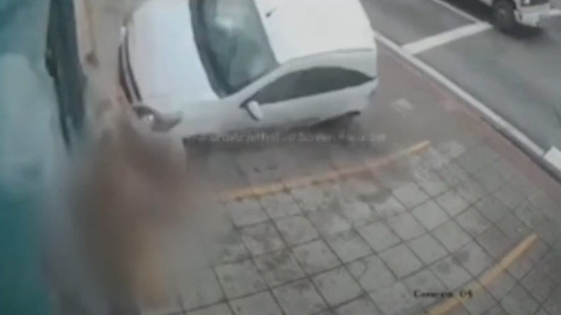 Vídeo: câmera registra momento que PM é atropelado e arremessado a 5 metros em SC