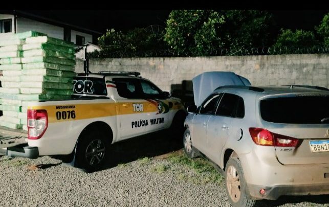 Vídeo: após perseguição homem é preso com 702 kilos de maconha na SC 480 em Chapecó