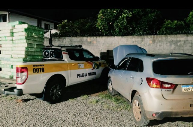 Vídeo: após perseguição homem é preso com 702 kilos de maconha na SC 480 em Chapecó