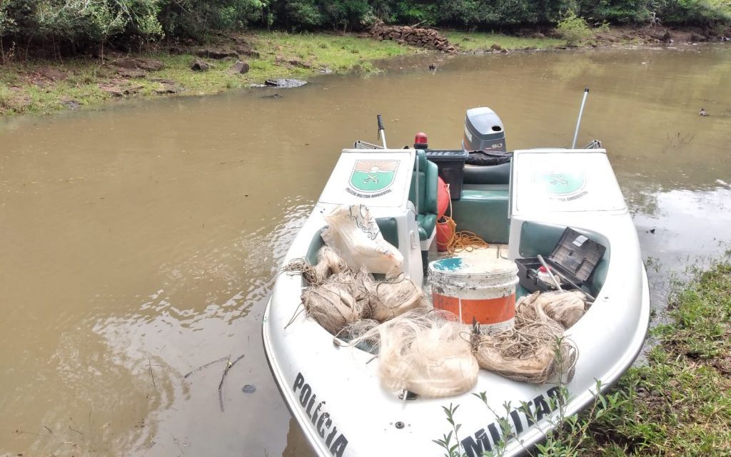 Material de pesca é apreendido pela Polícia Militar Ambiental