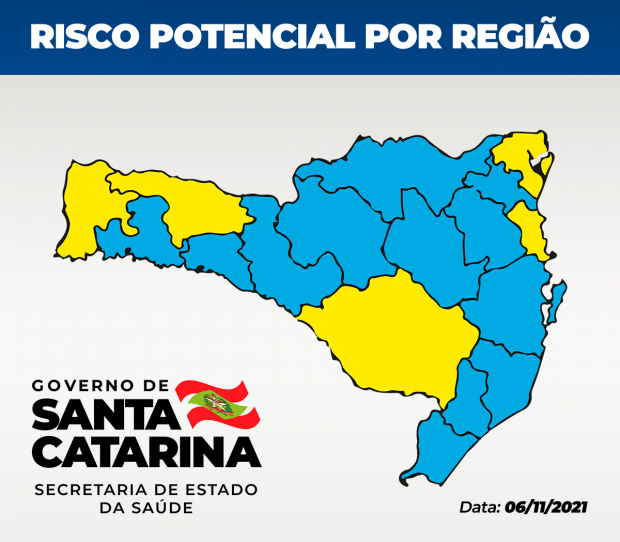 Matriz de Risco aponta 12 regiões no nível moderado em SC