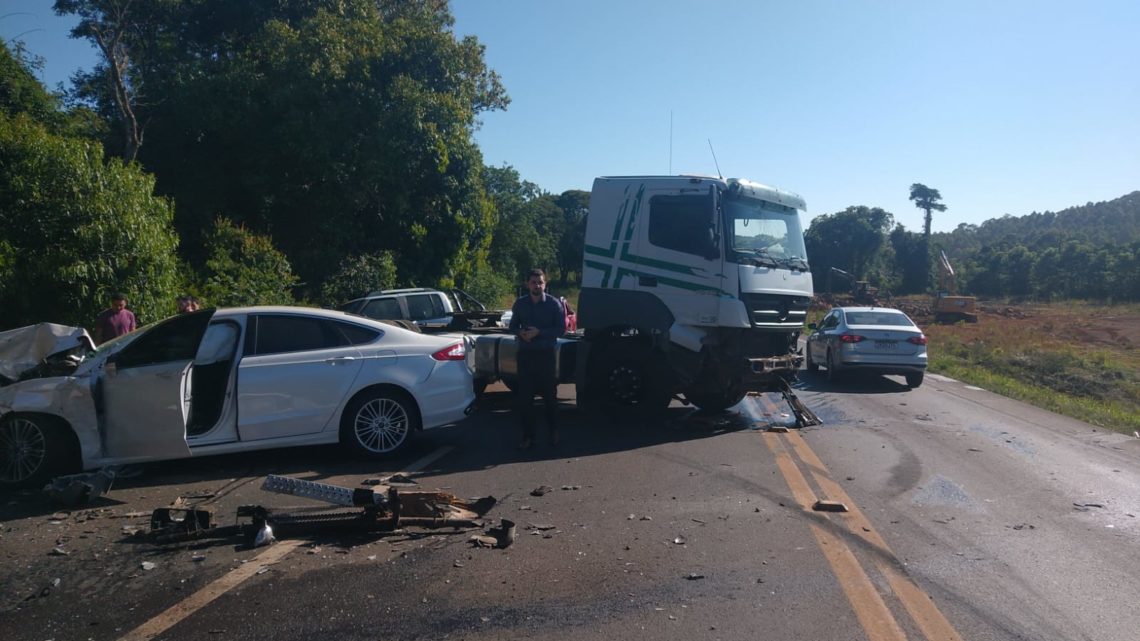 Vídeo: grave acidente entre vários veículos é registrado na BR 282 em Xaxim