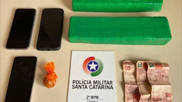 Dois homens são detidos por tráfico de drogas no bairro Boa Vista em Chapecó