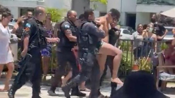 Vídeo: Policial pula em piscina para prender vereador acusado de racismo