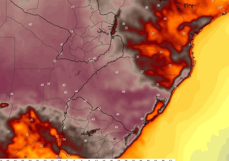 Onda de calor deve fazer termômetros passarem dos 40° no extremo oeste catarinense