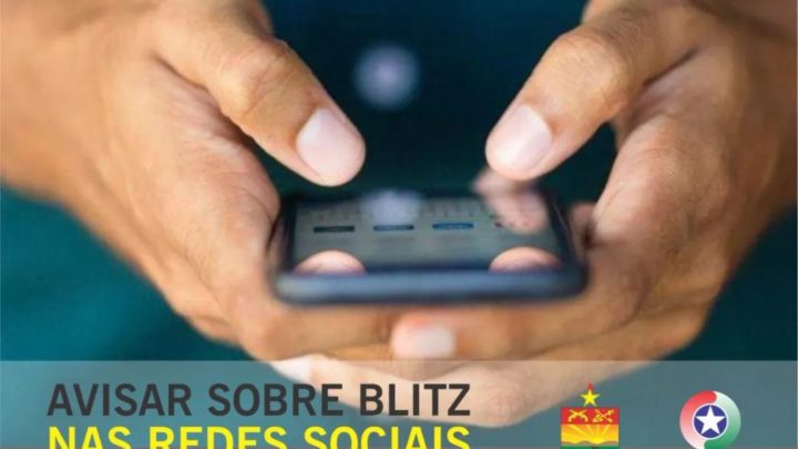 Avisar sobre blitz nas redes sociais é crime inafiançável diz PMRv