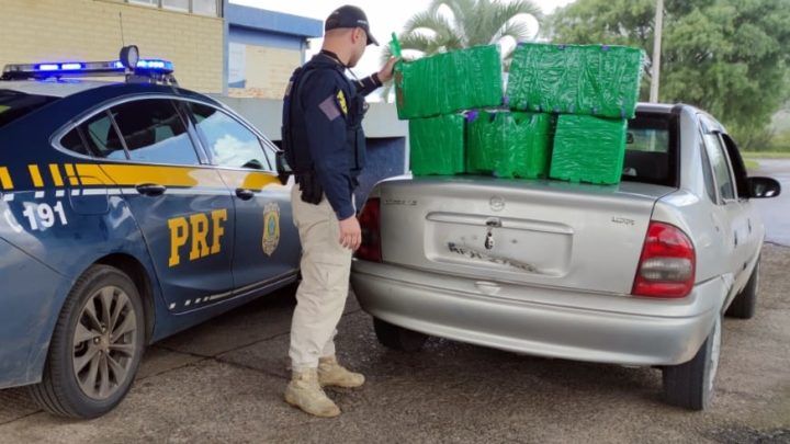 Vídeo: dois homens são presos com quase 44 quilos de maconha na BR 153 em Água Doce