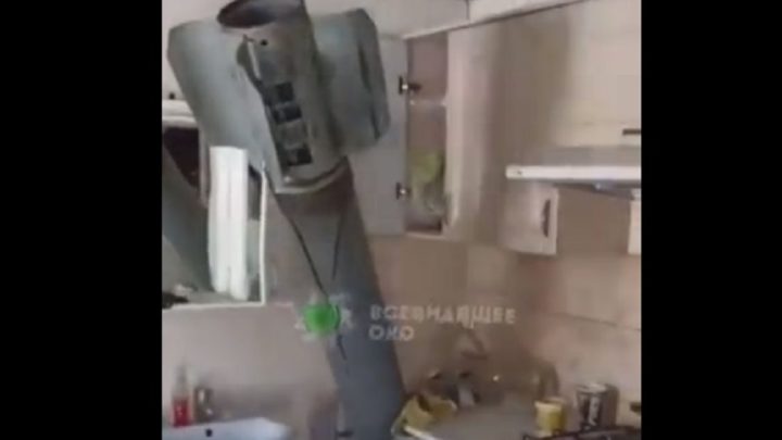 Vídeo: míssil cai dentro de cozinha e não explode na Ucrânia