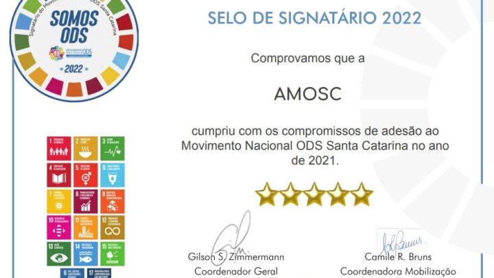AMOSC recebe Selo de Desenvolvimento Sustentável 2022