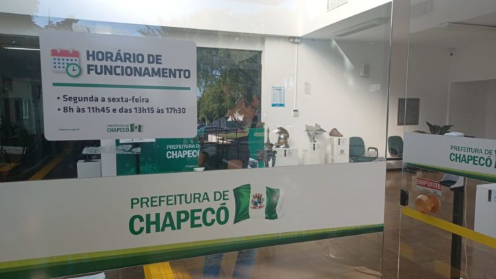 Prefeitura de Chapecó terá novos horários a partir de segunda-feira