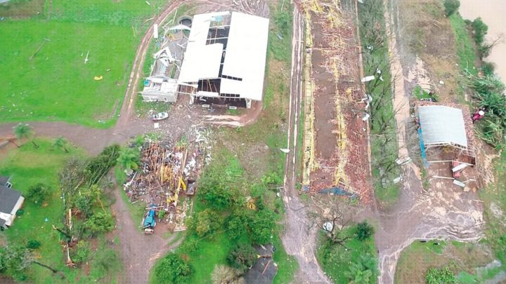 Tornado é responsável por destruição em Concórdia