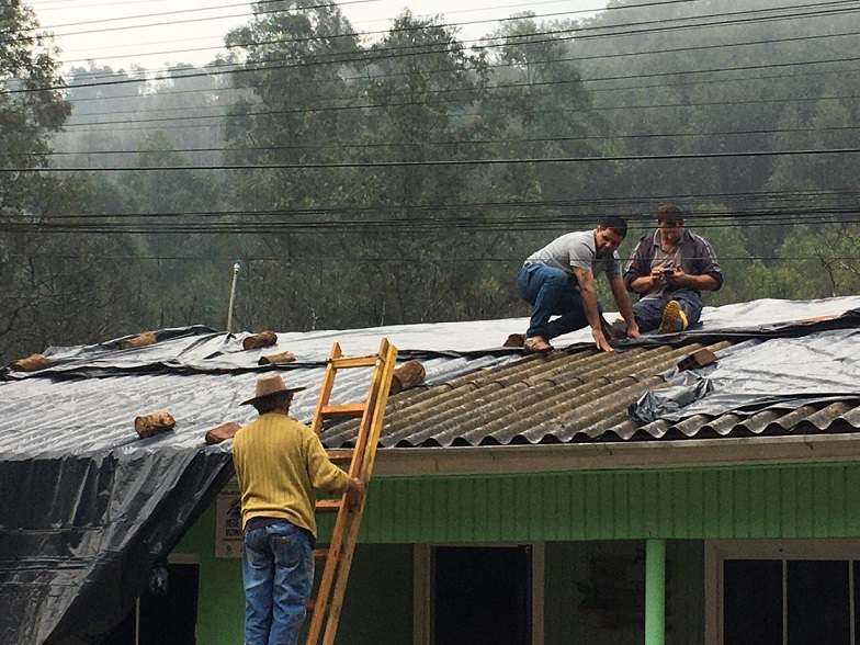 Granizo: cerca de 100 famílias tiveram prejuízos no interior de Cordilheira Alta