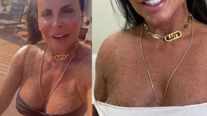 Gretchen rebate críticas após fotos do seu ‘peito peludo’ viralizar: ‘Pelos sensuais’