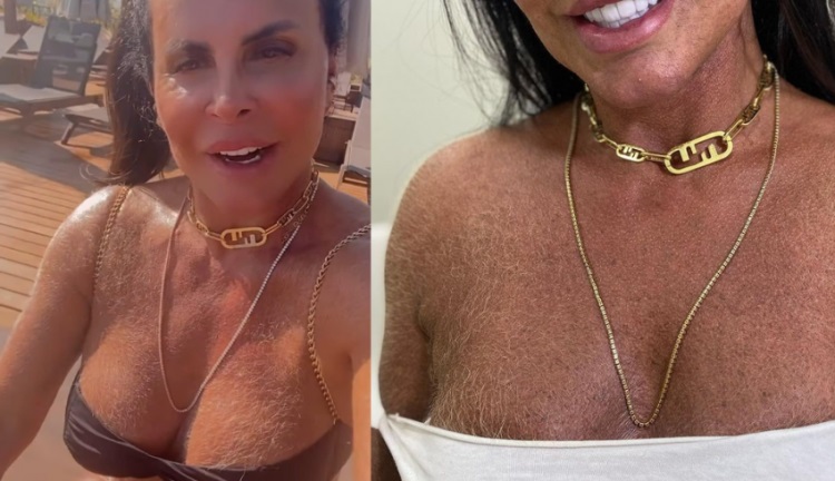 Gretchen rebate críticas após fotos do seu ‘peito peludo’ viralizar: ‘Pelos sensuais’