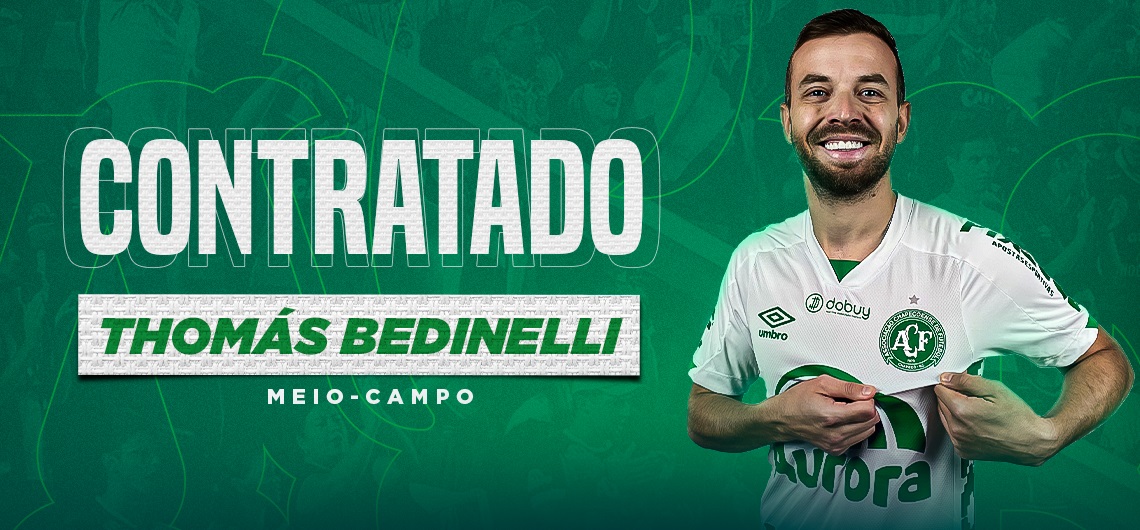 Meia Thomás Bedinelli é o novo reforço da Chapecoense