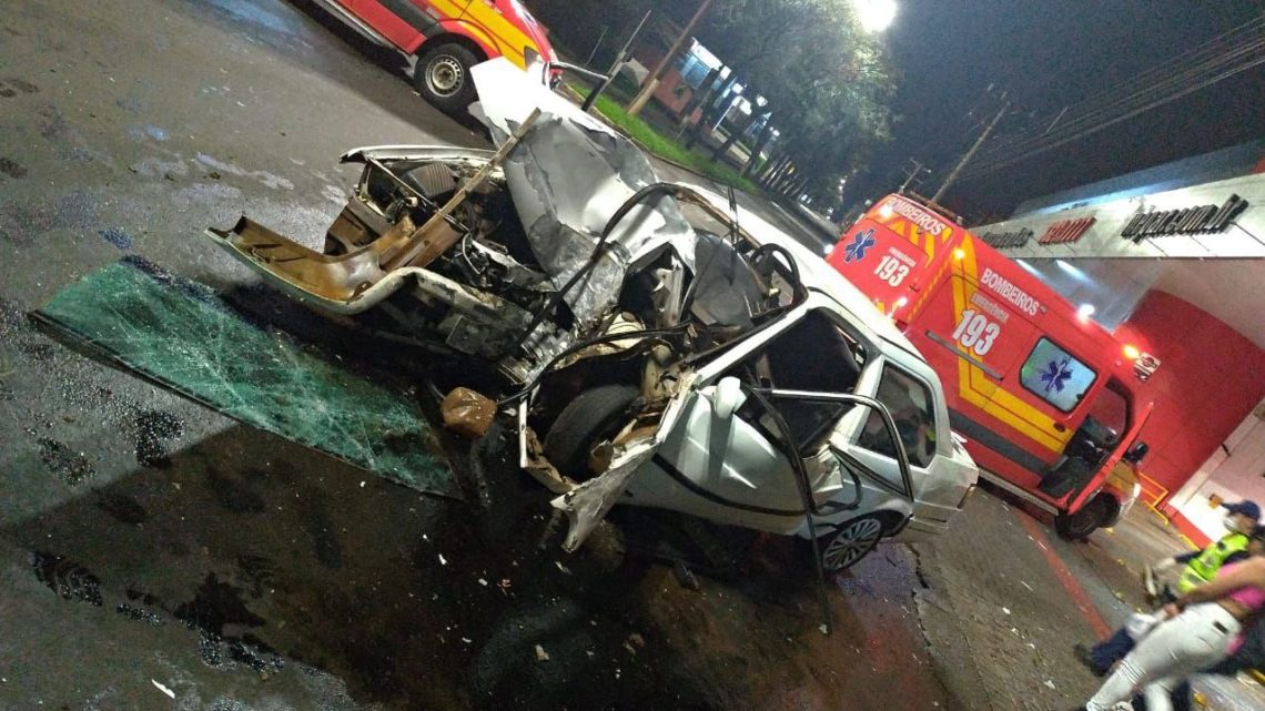 Vídeo: acidente em Chapecó deixa três pessoas feridas