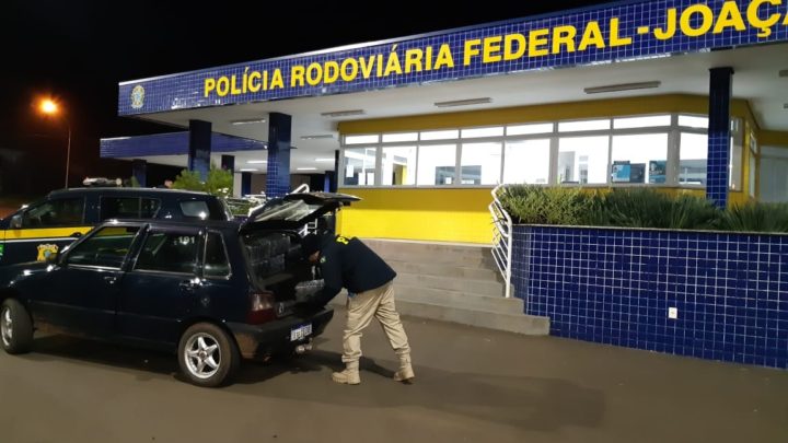 Três homens são presos com 188 kg de maconha na BR-282 em Joaçaba