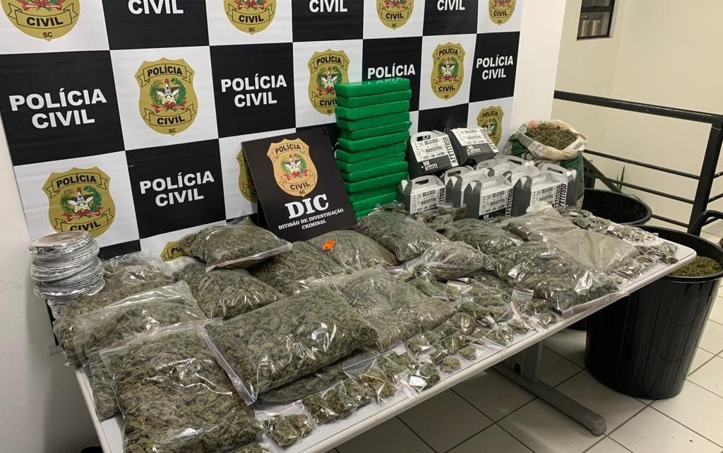 Polícia Civil desarticula organização criminosa investigada por tráfico de drogas em Santa Catarina e no Paraná