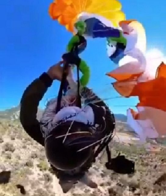 Vídeo: atleta de parapente escapa da morte por questão de segundos