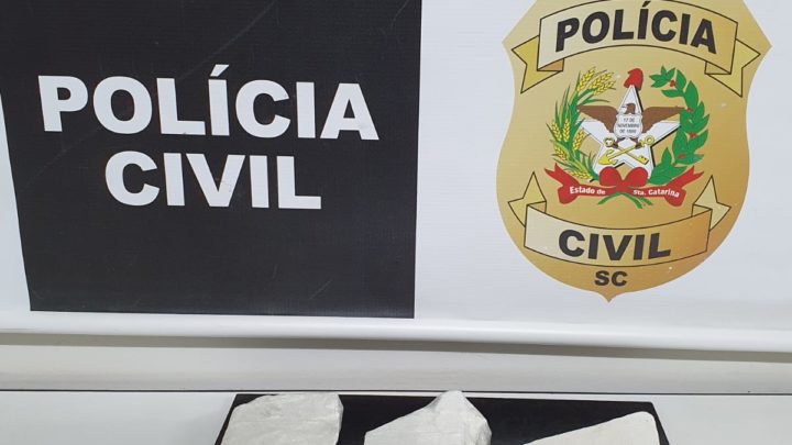 Homem é preso em flagrante com cocaína avaliada em R$ 40 mil em Chapecó