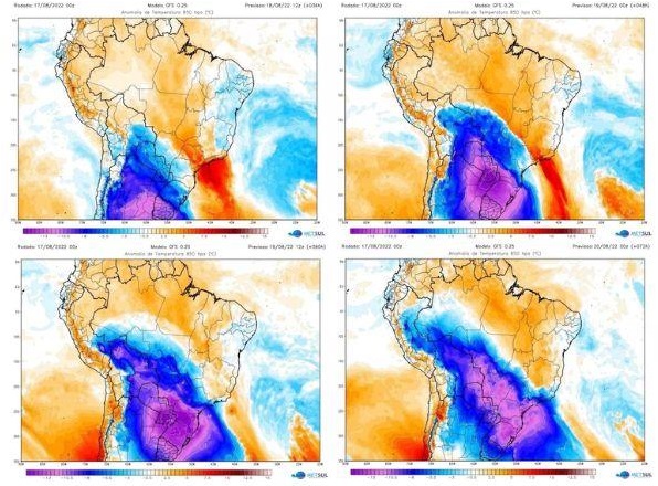 Massa polar se aproxima e deve reduzir temperaturas em 13 estados