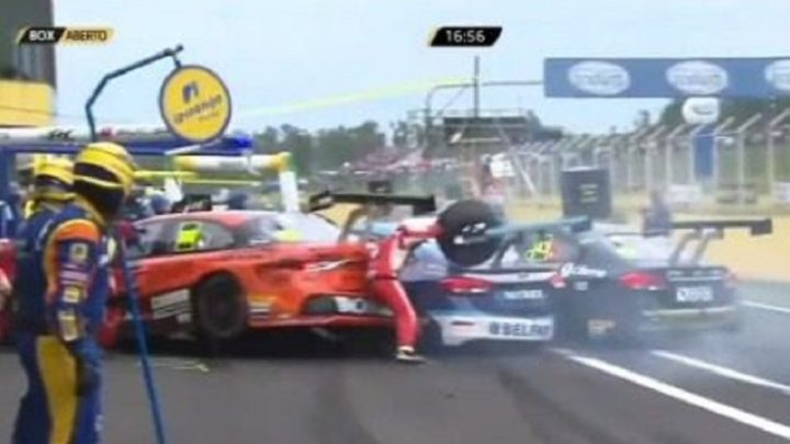 Vídeo: mecânicos ficam feridos em acidente no pit stop de corrida da Stock Car