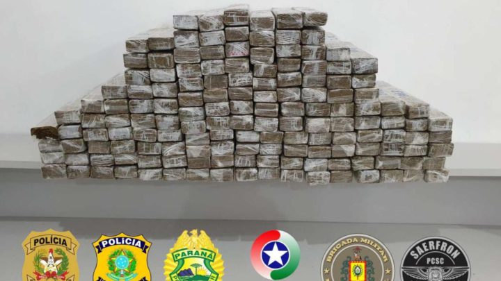 Ação integrada das forças policiais resulta na apreensão de 120kg de maconha e prisão de suspeito