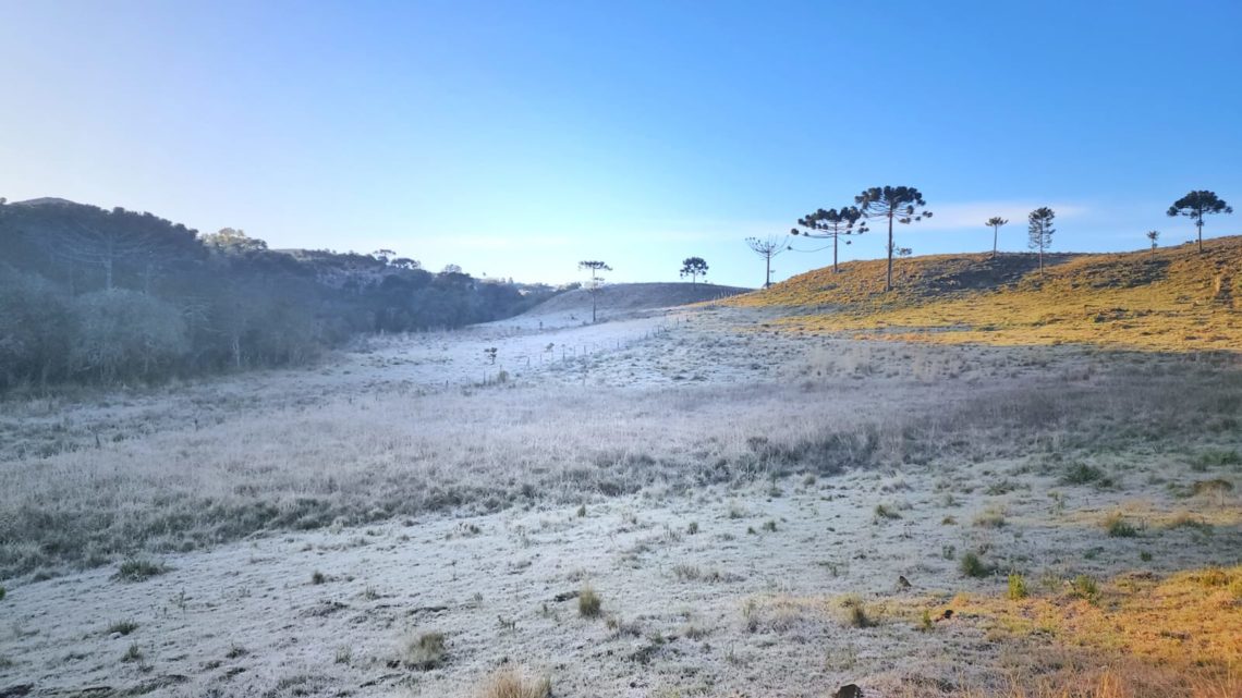 Massa de ar polar, geada, granizo e frio intenso marcam a semana em SC; confira