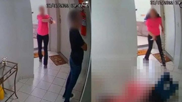Após discussão, mulher atira nas costas do namorado; veja o vídeo