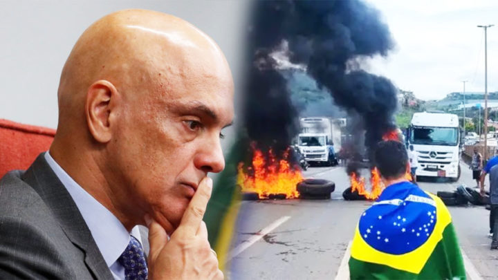 Manifestantes batem de frente com Alexandre de Moraes e seguem bloqueando estradas de todo Brasil