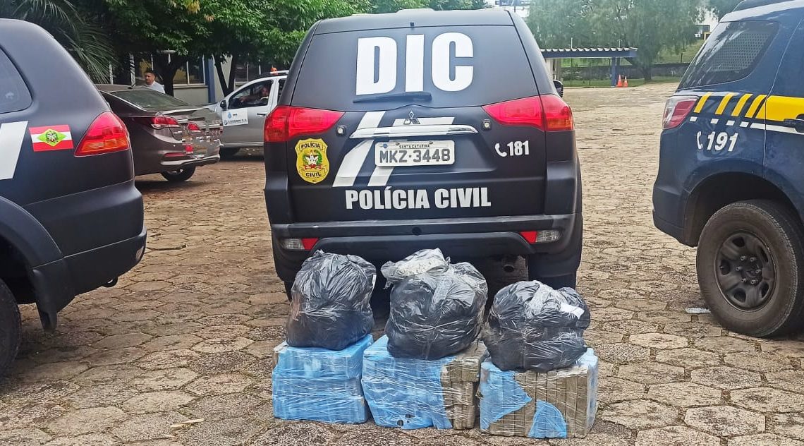 Ação integrada da Polícia Civil e PRF resulta na apreensão de drogas no Oeste