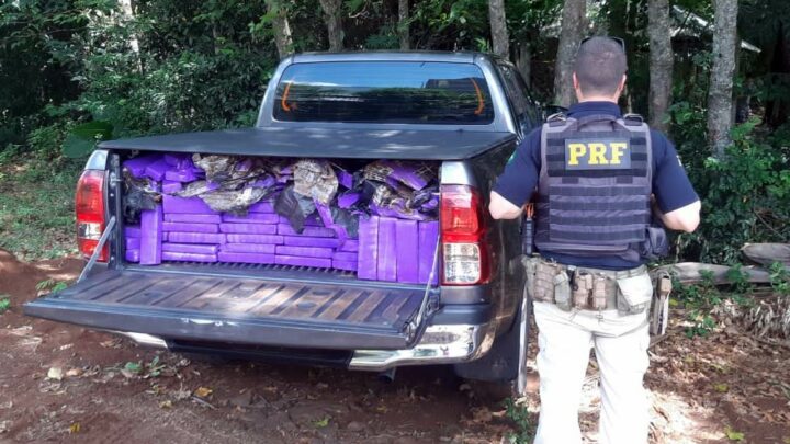 Vídeo: PRF faz a maior apreensão de maconha do ano até agora em SC: 734 kg no oeste