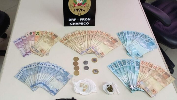 Polícia Civil prende em flagrante suspeito de crime de tráfico de drogas em Chapecó
