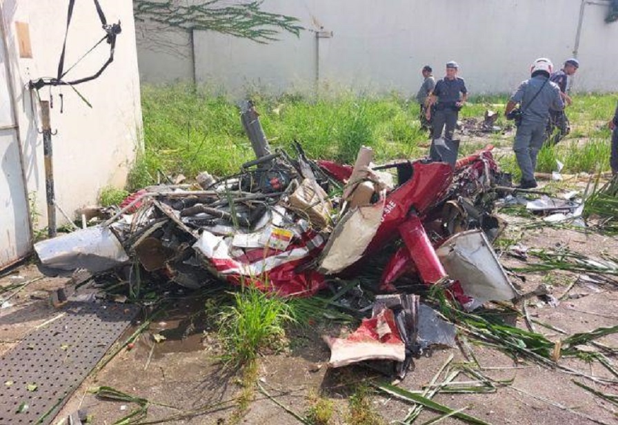 Vídeo: queda de helicóptero deixa quatro pessoas mortas em SP