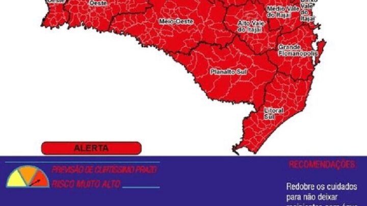 Defesa Civil emite alerta vermelho e pede atenção da população catarinense para a dengue