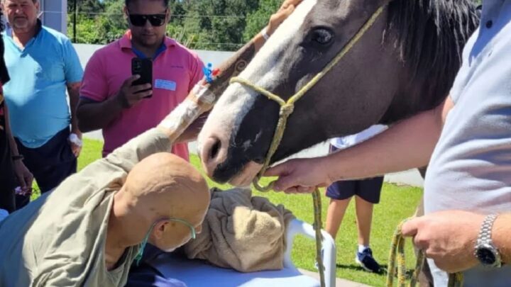 Imagens: paciente realiza sonho em hospital de SC três dias antes de falecer