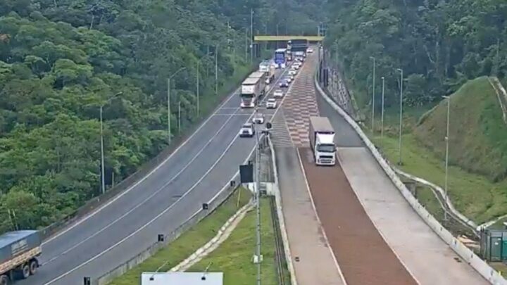 Vídeo: carreta carregada com café perde os freio e motorista utiliza área de escape da BR-376