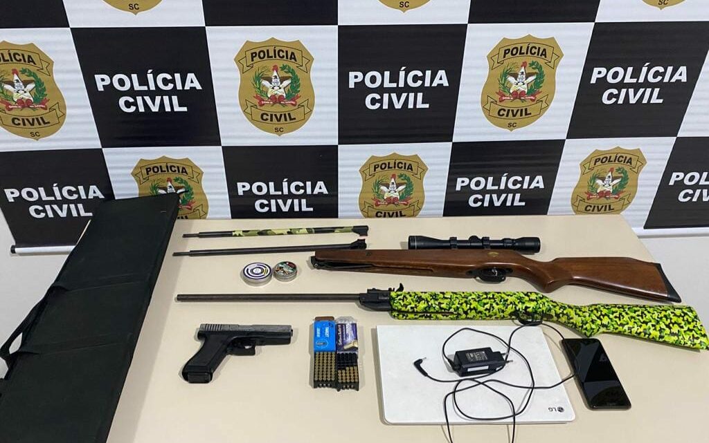 Diversas armas são apreendidas no oeste de SC