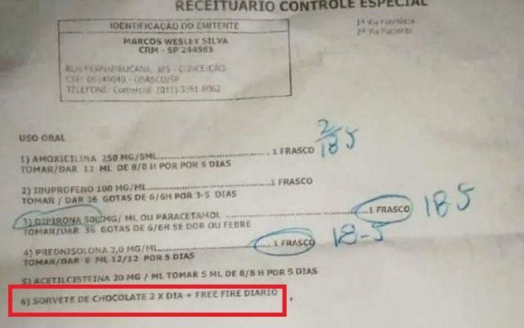 Médico receita sorvete e videogame para criança com gripe e acaba demitido