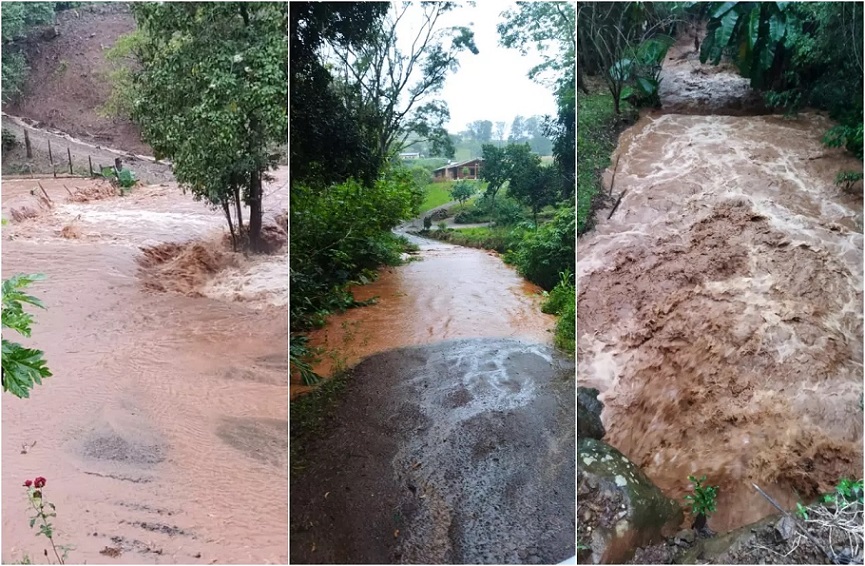 Imagens: chuvas intensas causam transtornos no oeste de SC