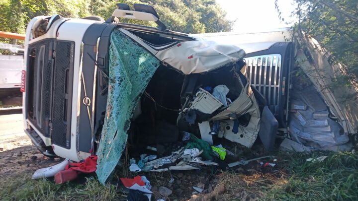 Acidente grave na SC 283 deixa motorista ferido em Seara