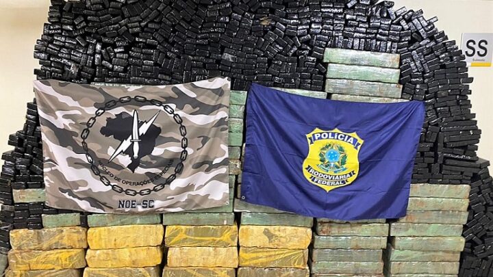 PRF localiza uma tonelada e meia de maconha escondida em veículos de empresa terceirizada de eletricidade em SC