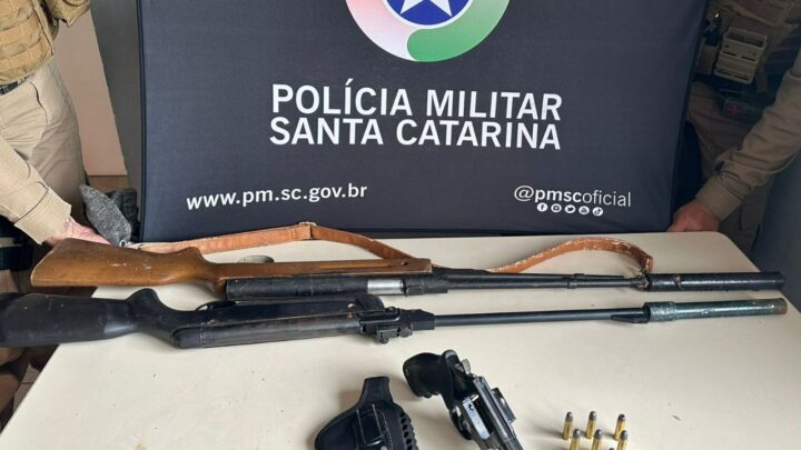 Três homens são detidos por porte ilegal de armas de fogo no Alto da Serra