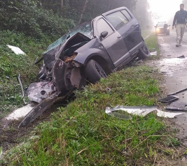 Criança de 3 meses fica gravemente ferida em acidente na BR-470