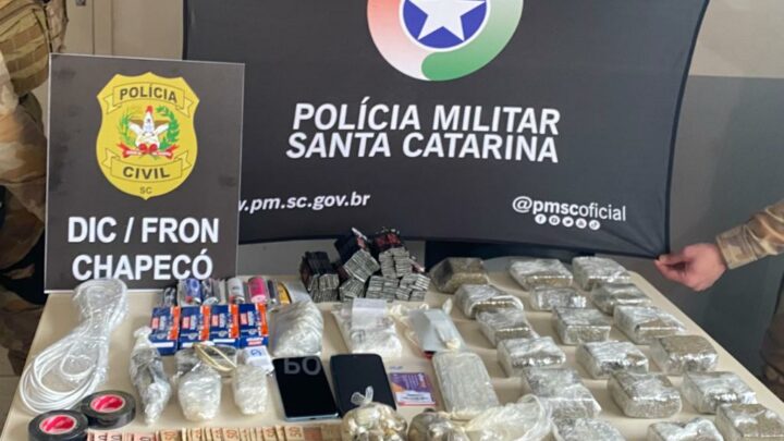 Homem de 38 anos é preso com grande quantidade de drogas no bairro Efapi em Chapecó