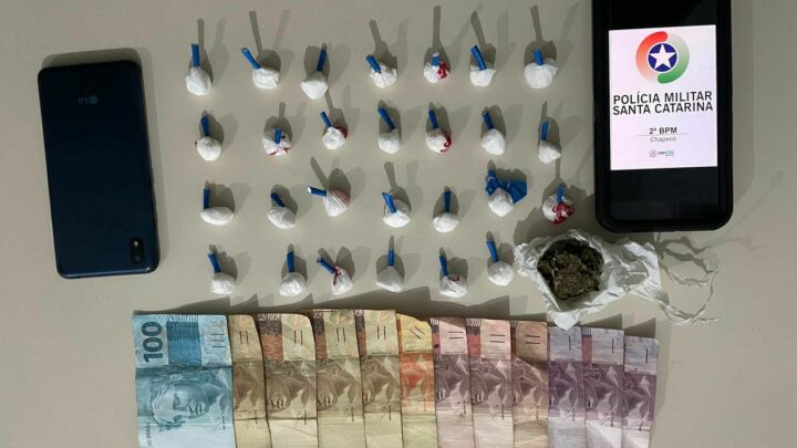 Adolescente tentar fugir mas é detido com drogas em Chapecó