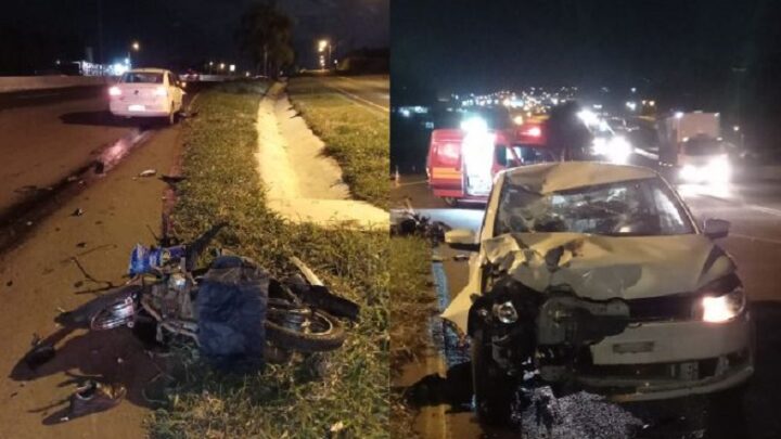 Motociclista morre em grave acidente na BR-480 em Chapecó