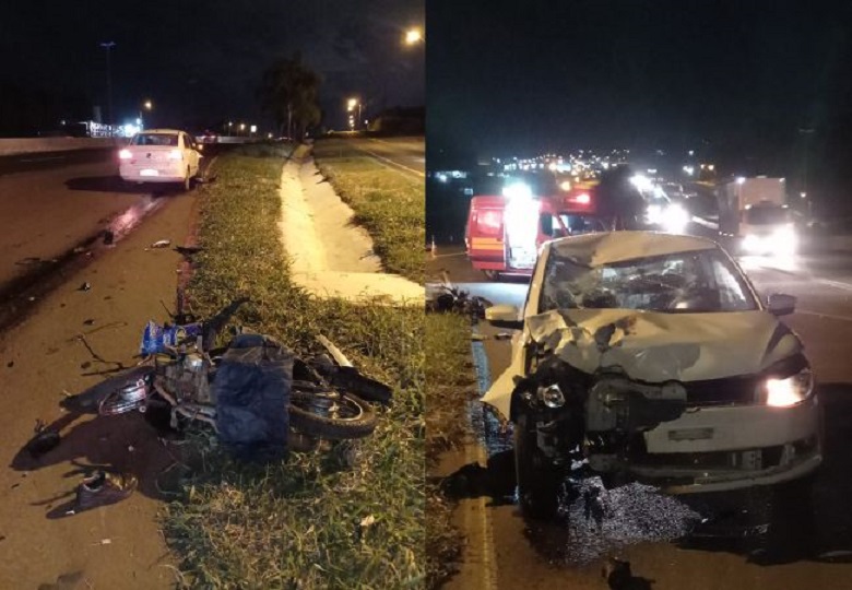 Motociclista morre em grave acidente na BR-480 em Chapecó