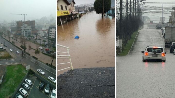 Fortes chuvas deixam Lages debaixo d’água; veja imagens