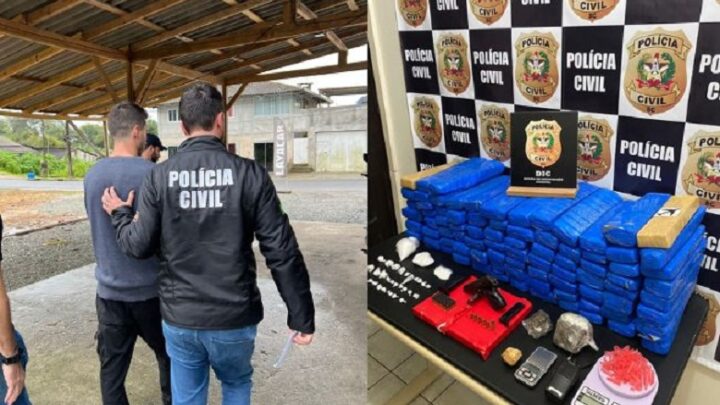 Polícia Civil prende três pessoas por tráfico de drogas e associação em SC